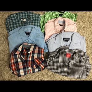 7 boys button down size 4 various brands